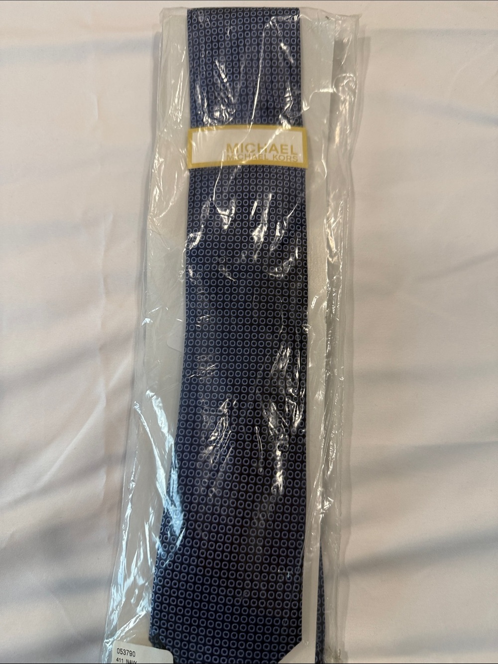 Michael Kors Blue Micro Circle Silk Tie